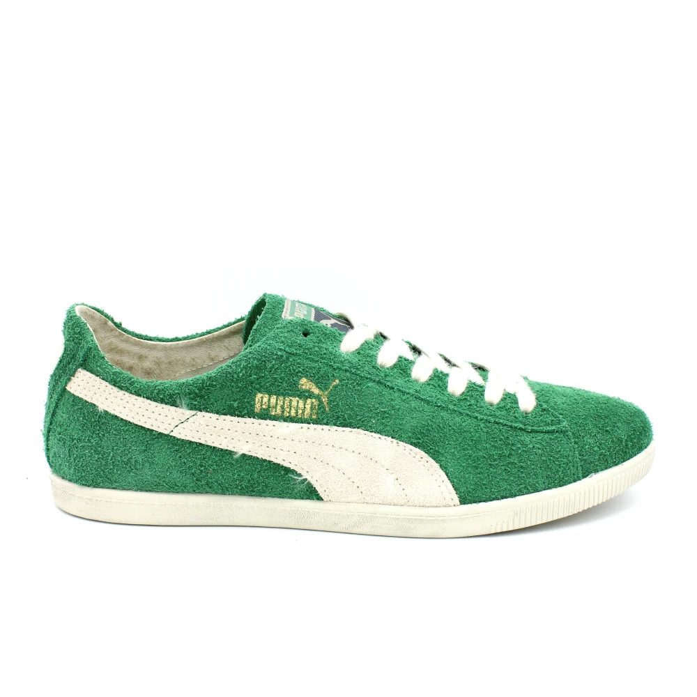 Puma Suède Veters Rubberen Zool Sneakers Heren Schoenen Groen