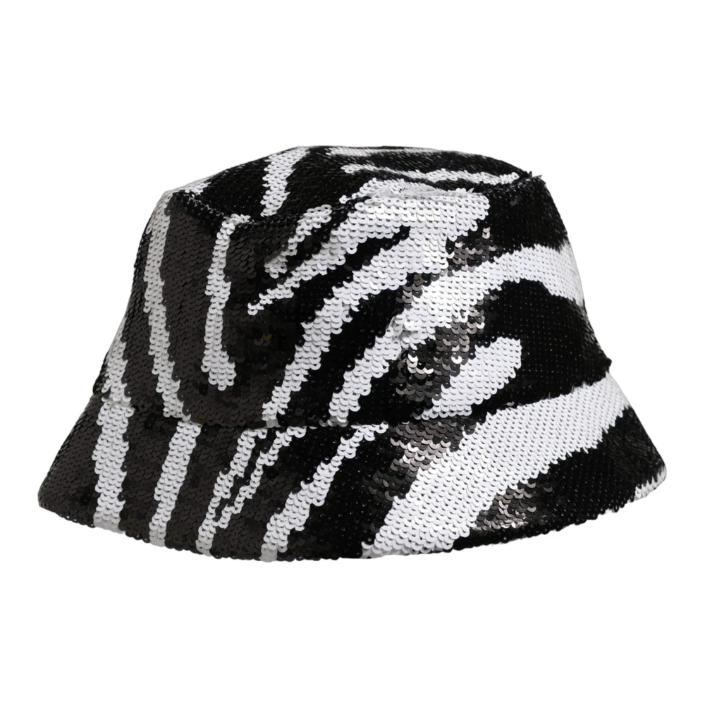 Dolce & Gabbana Men Black White Zebra Sequin Bucket Cap Hat - 59 cm|L - Image 2