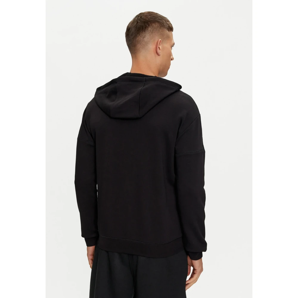Emporio Armani EA7 Zwarte Full-Zip Hoodie Trui Black Heren