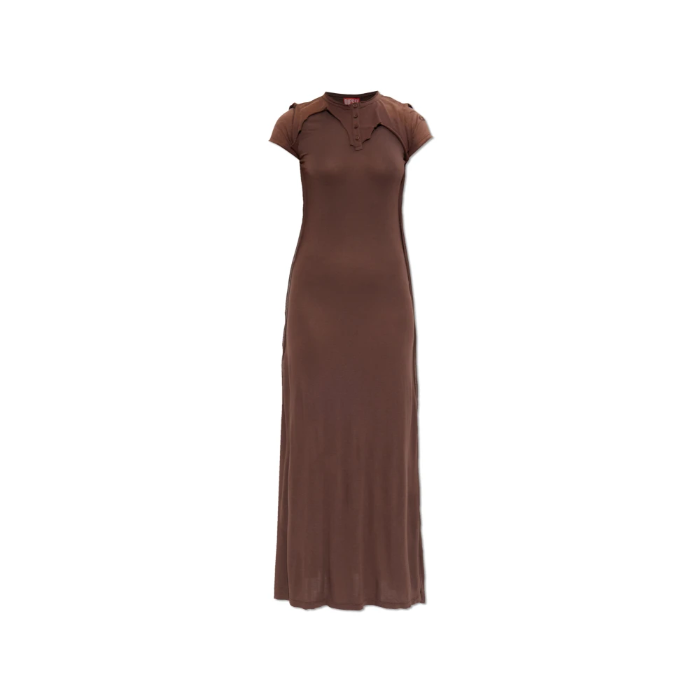 Diesel Vrouw Bruin Kleedjes Dames, Xs, Katoen, D-Jary Dress
