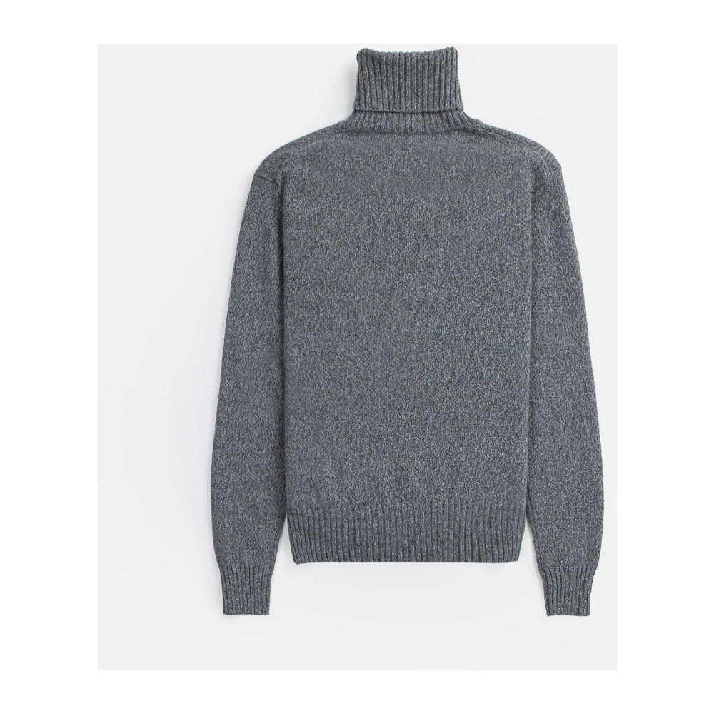 Ami Paris Jersey Turtleneck Sweaters Gray Heren