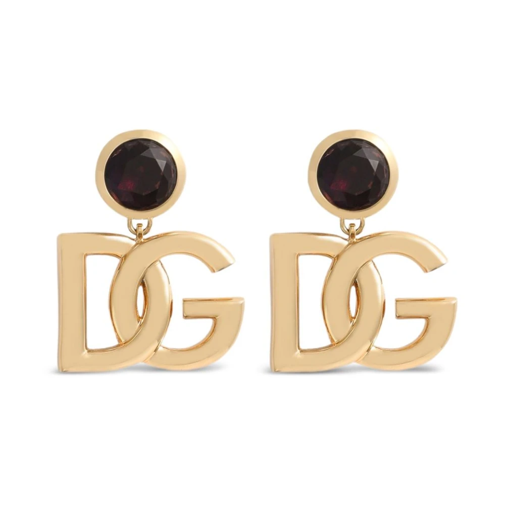 Dolce & Gabbana Women's Golden Bijoux Clip Earrings With Logo