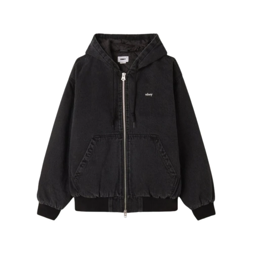 Obey Stijlvolle Jassen voor Mannen en Vrouwen Black Heren