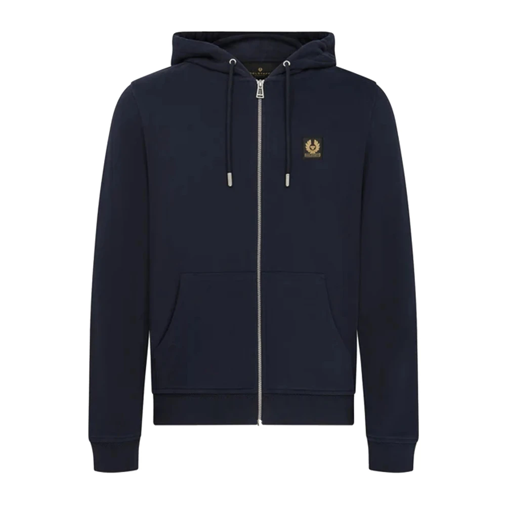 Belstaff Men's Blue Full Zip Hoodie - Zip-Throughs - L - Sweatshirts & Hoodies