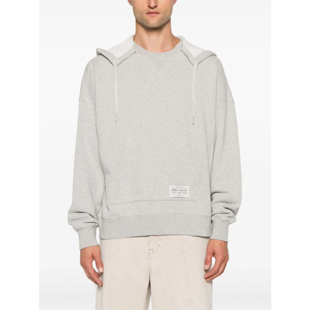 Golden Goose Melange Effect Hoodie met Slogan Print Gray Heren