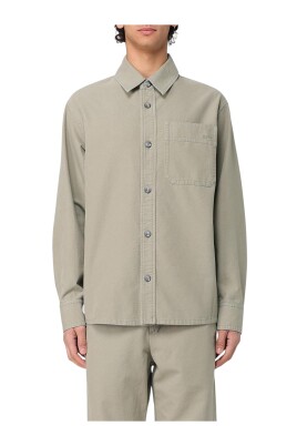 chemise-verte-en-popeline-a-manches-longues