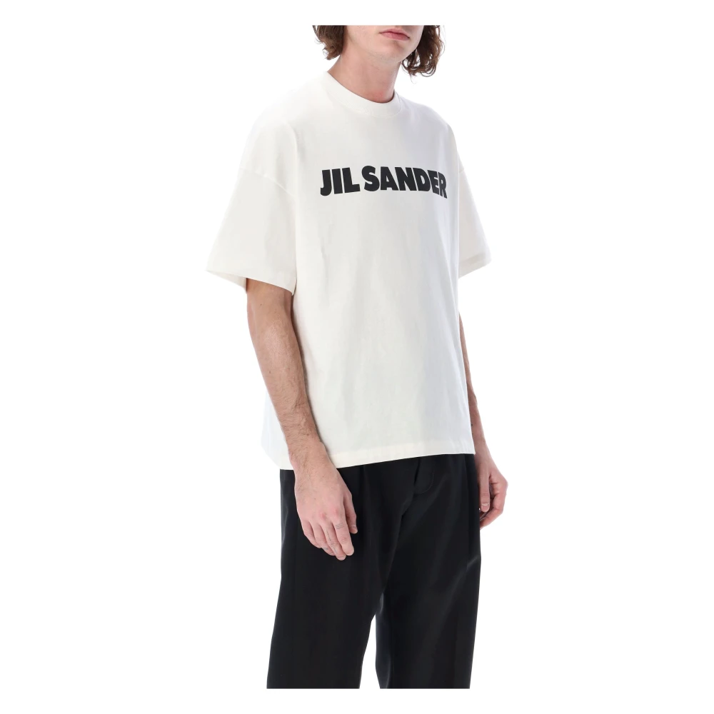 Jil Sander Korte Mouw Crew Neck T-Shirt White Heren