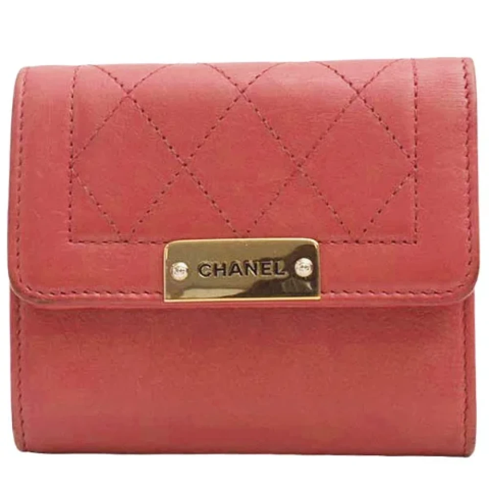 Chanel Vintage Pre-owned Leather wallets Pink Dames