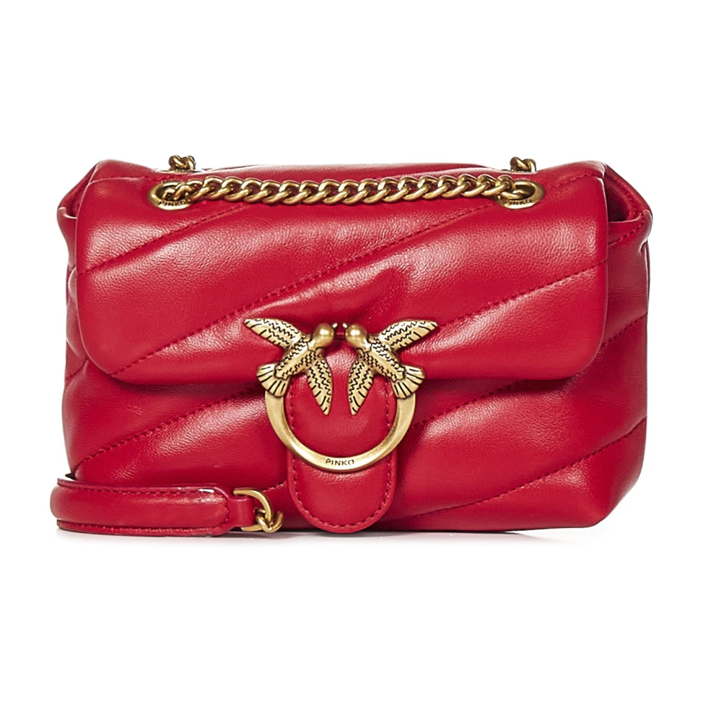 Pinko Women's Red Cross Body Bags, One Size, Love Birds Shoulder Bag