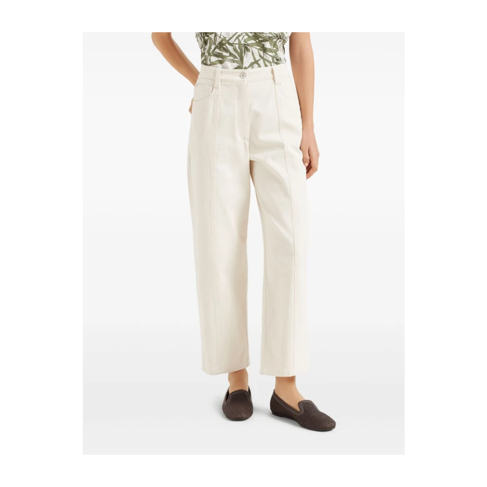 BRUNELLO CUCINELLI Beige Jeans voor Stijlvolle Look Beige Dames