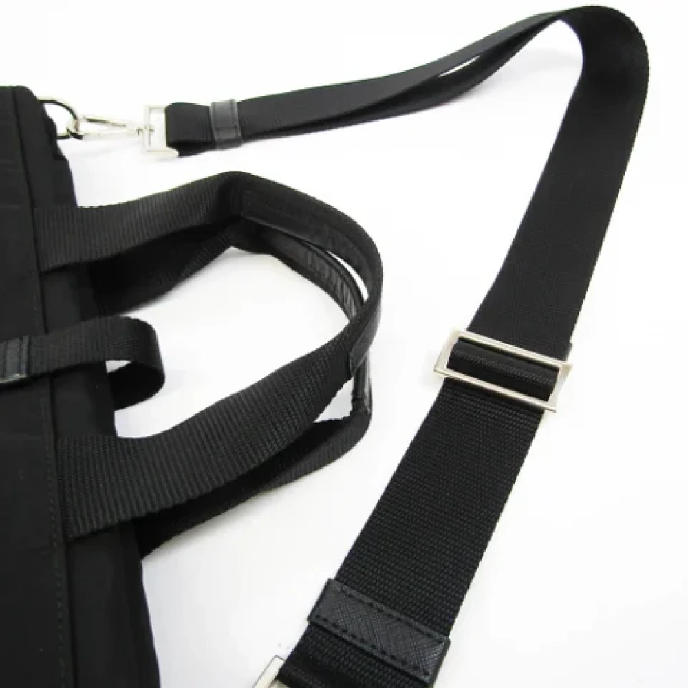 Prada Vintage Pre-owned Leather shoulder-bags Black Dames