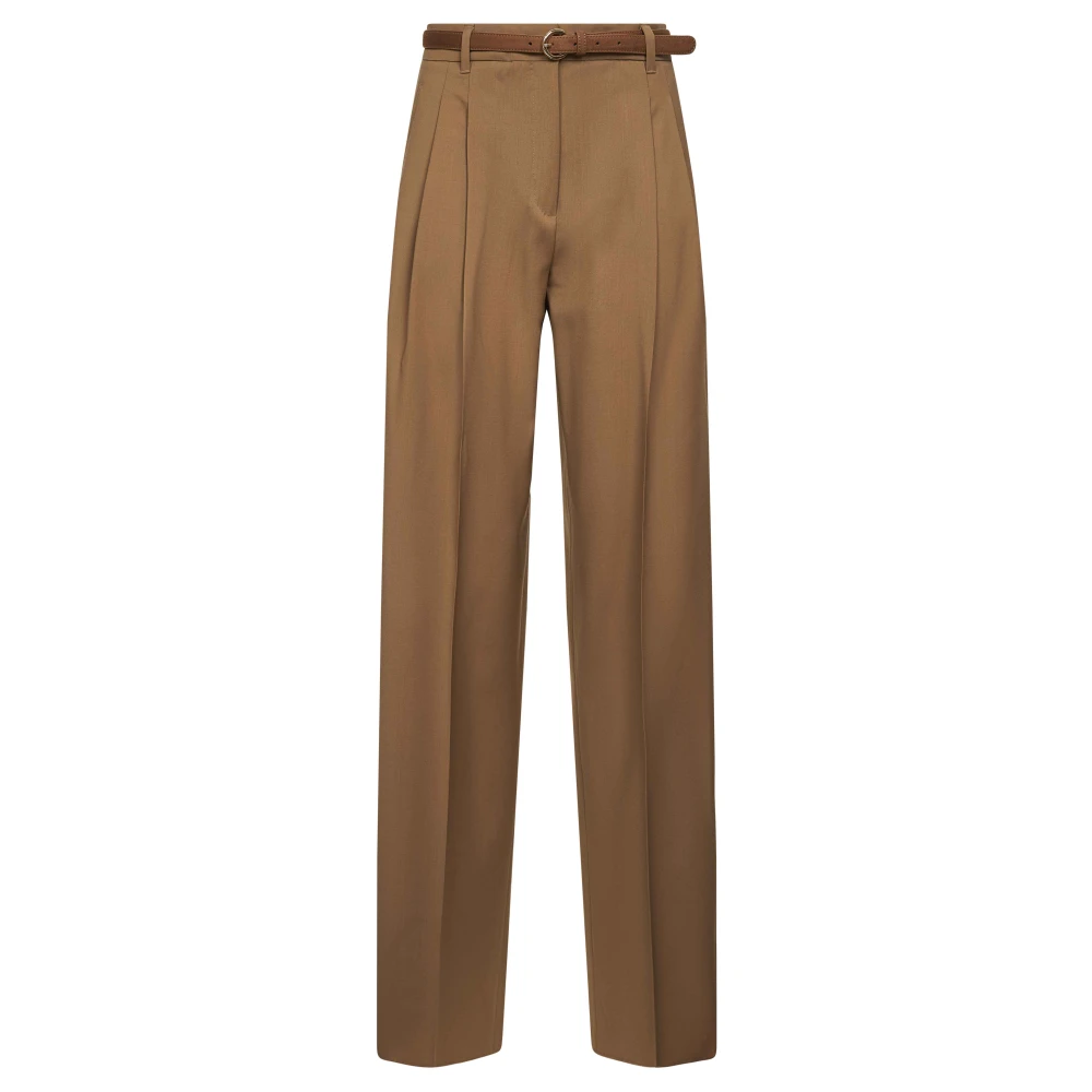 Max Mara Studio Women's Brown Tapered Trousers, M, Bacio Trousers