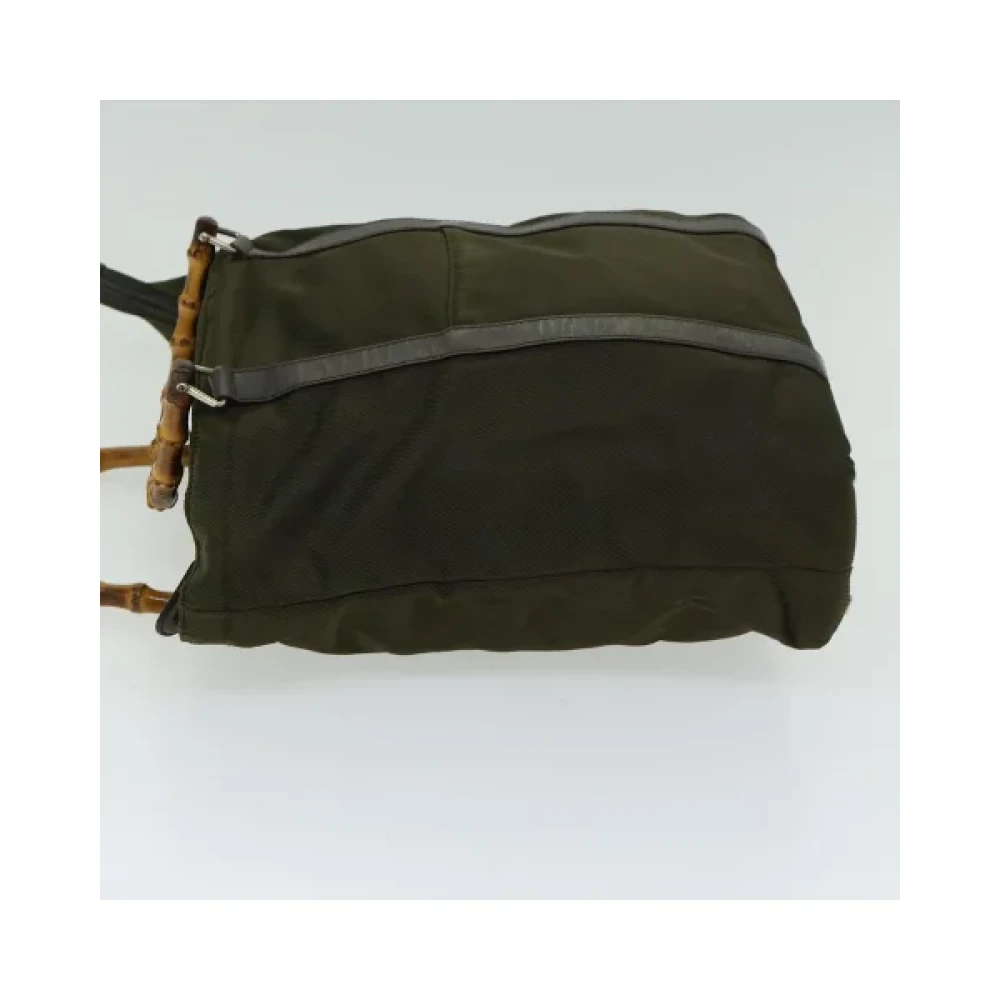 Gucci Vintage Pre-owned Nylon handbags Green Dames