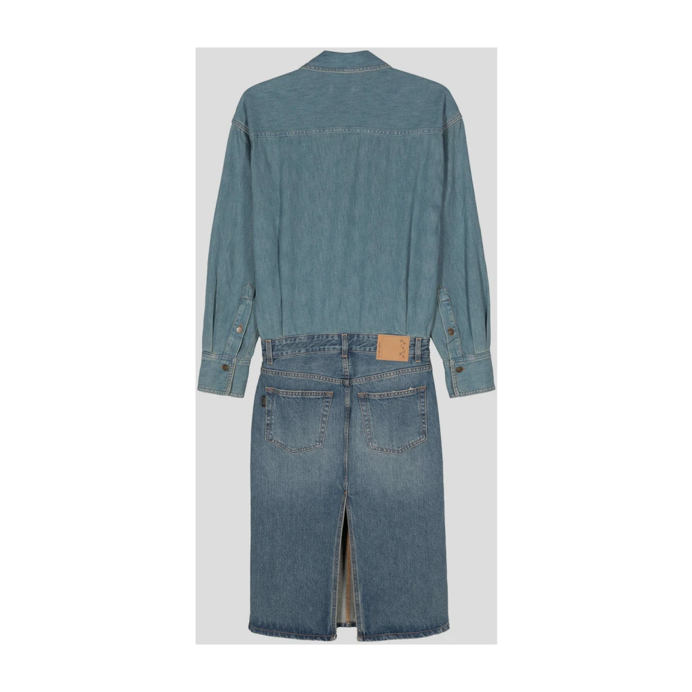 Haikure Blauwe Denim Overhemdjurk Blue Dames