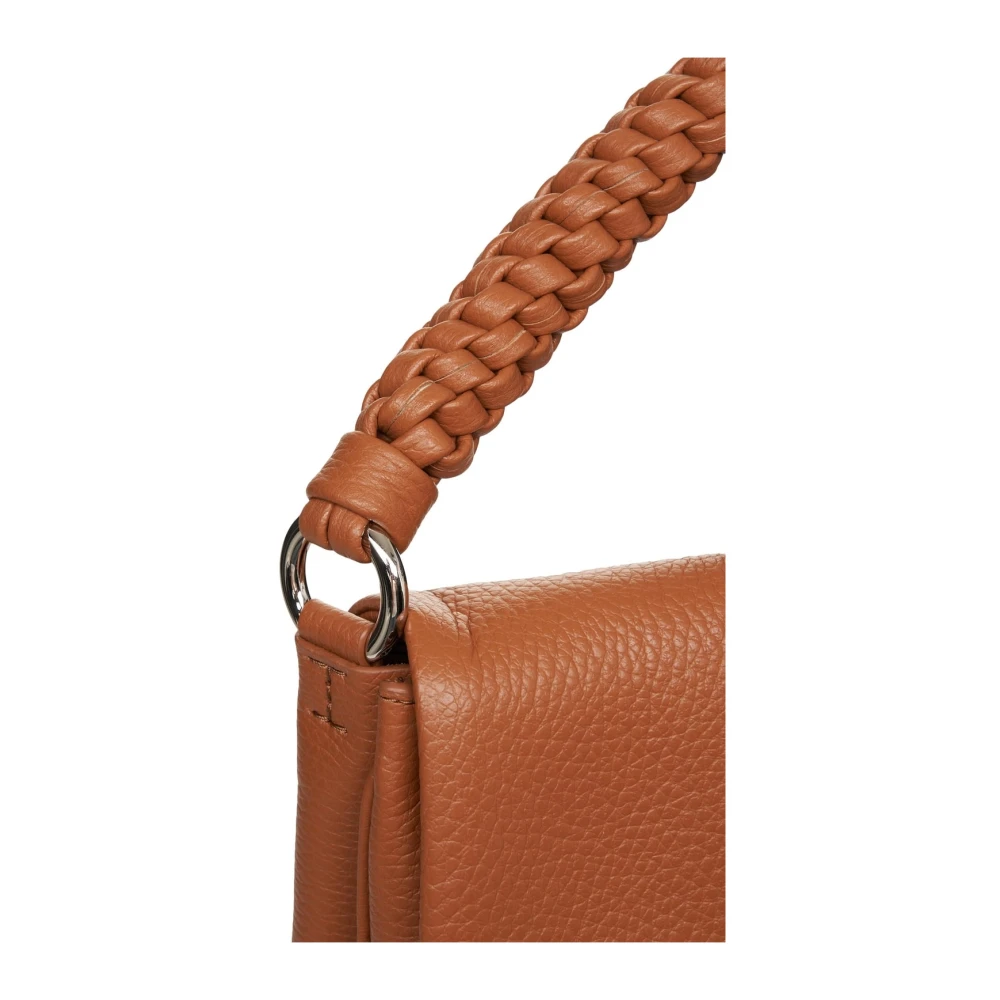 Orciani Bruine Schoudertas met Metalen Details Brown Dames