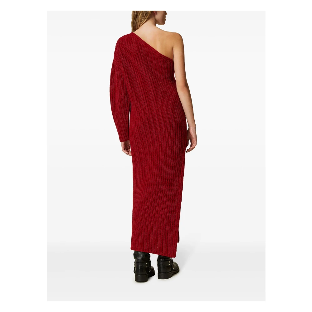 Twinset Venetiaanse Rode Lange Jurk Red Dames