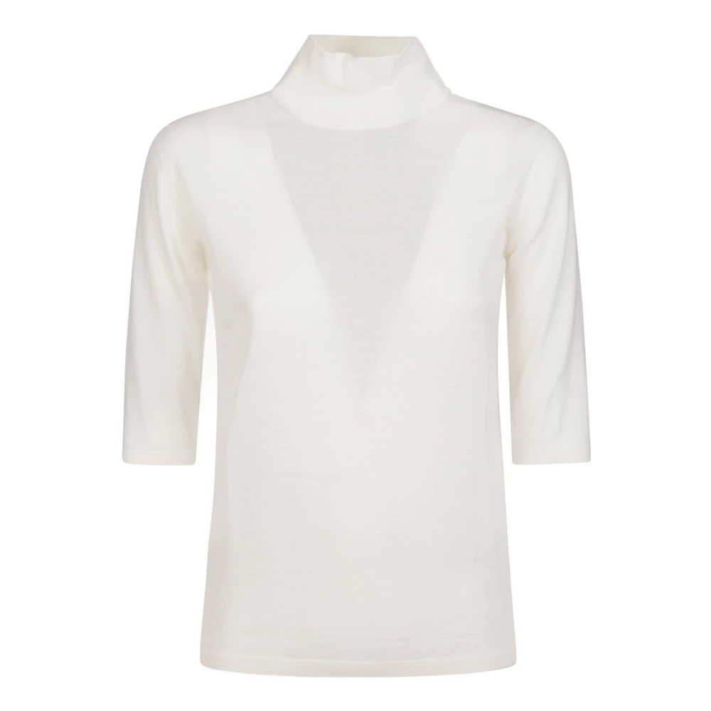 Max Mara White Cecina Jumper - Female - Turtlenecks - 2XL - Knitwear