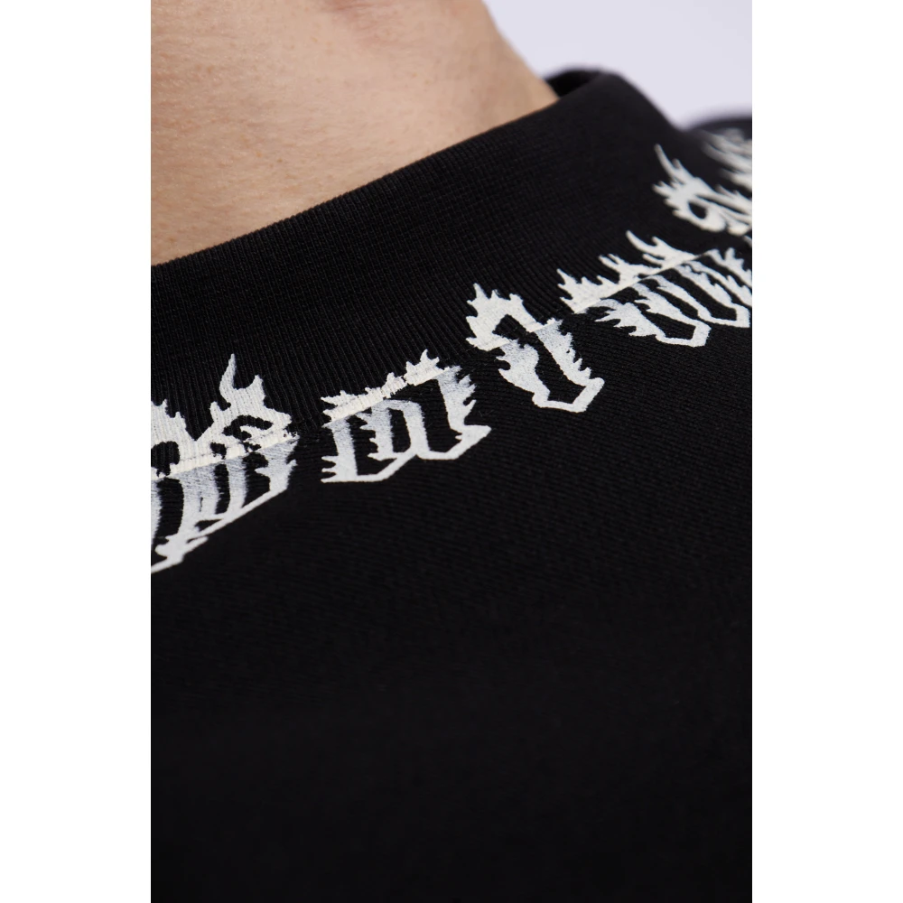 Palm Angels Sweatshirt met bedrukt logo Black Heren