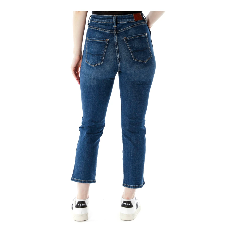 Pepe Jeans High Waist Slim Fit Crop Jeans Blue Dames