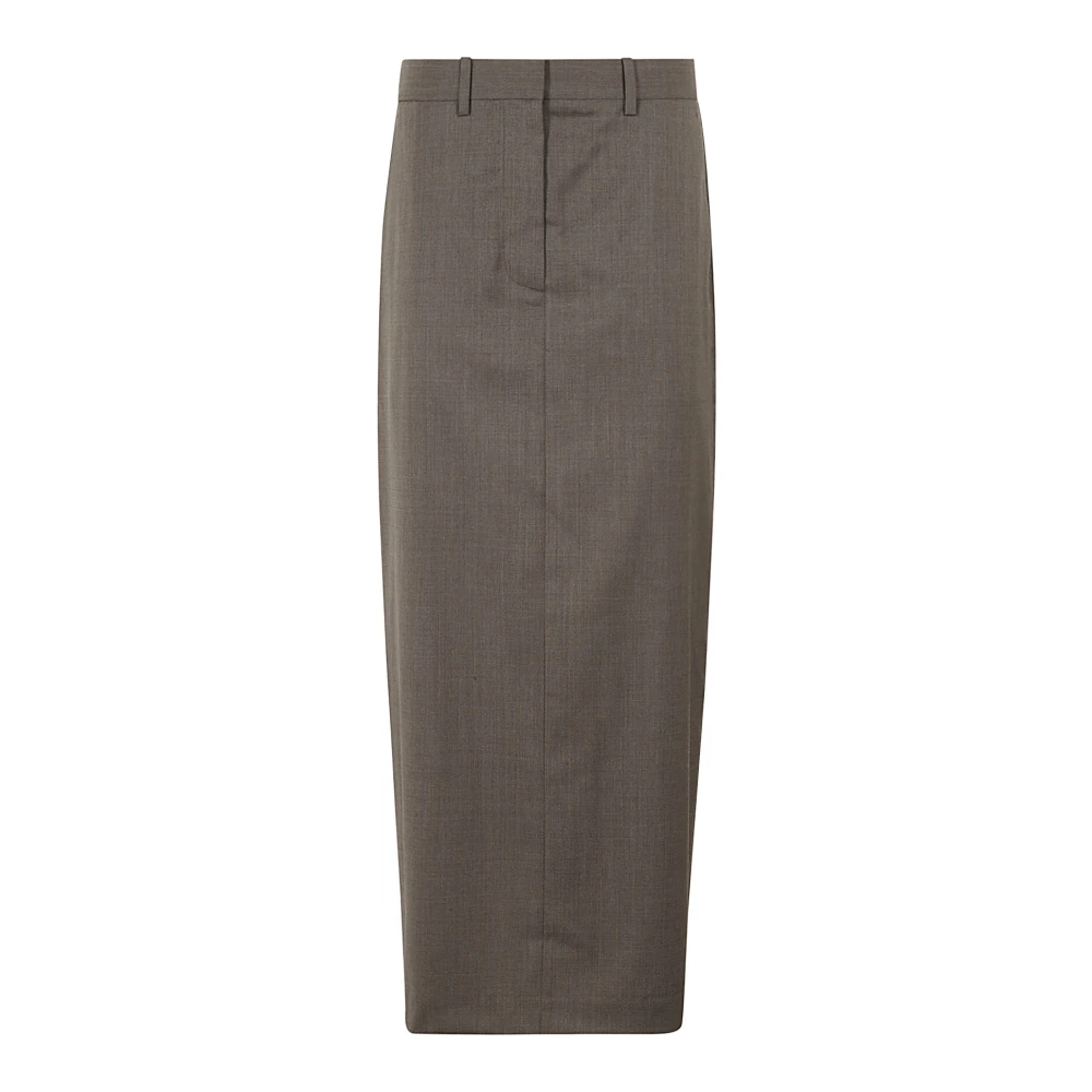 Helmut Lang Maxi Rok met Rits Brown Dames