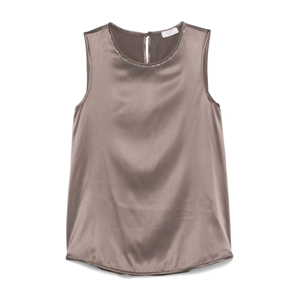 PESERICO Stijlvolle TOP voor een chique look Brown Dames