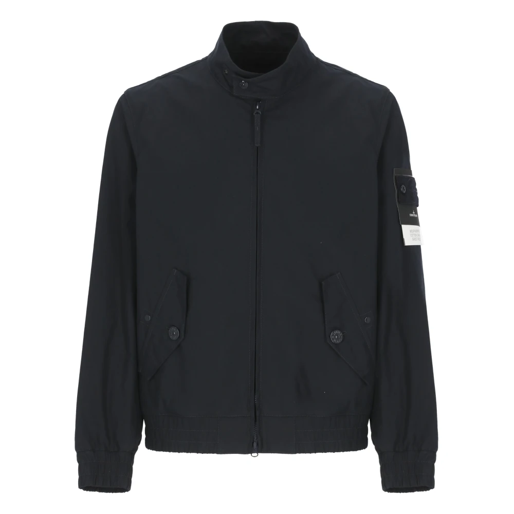 Stone Island Blauwe Katoenen Bomberjack Blue Heren