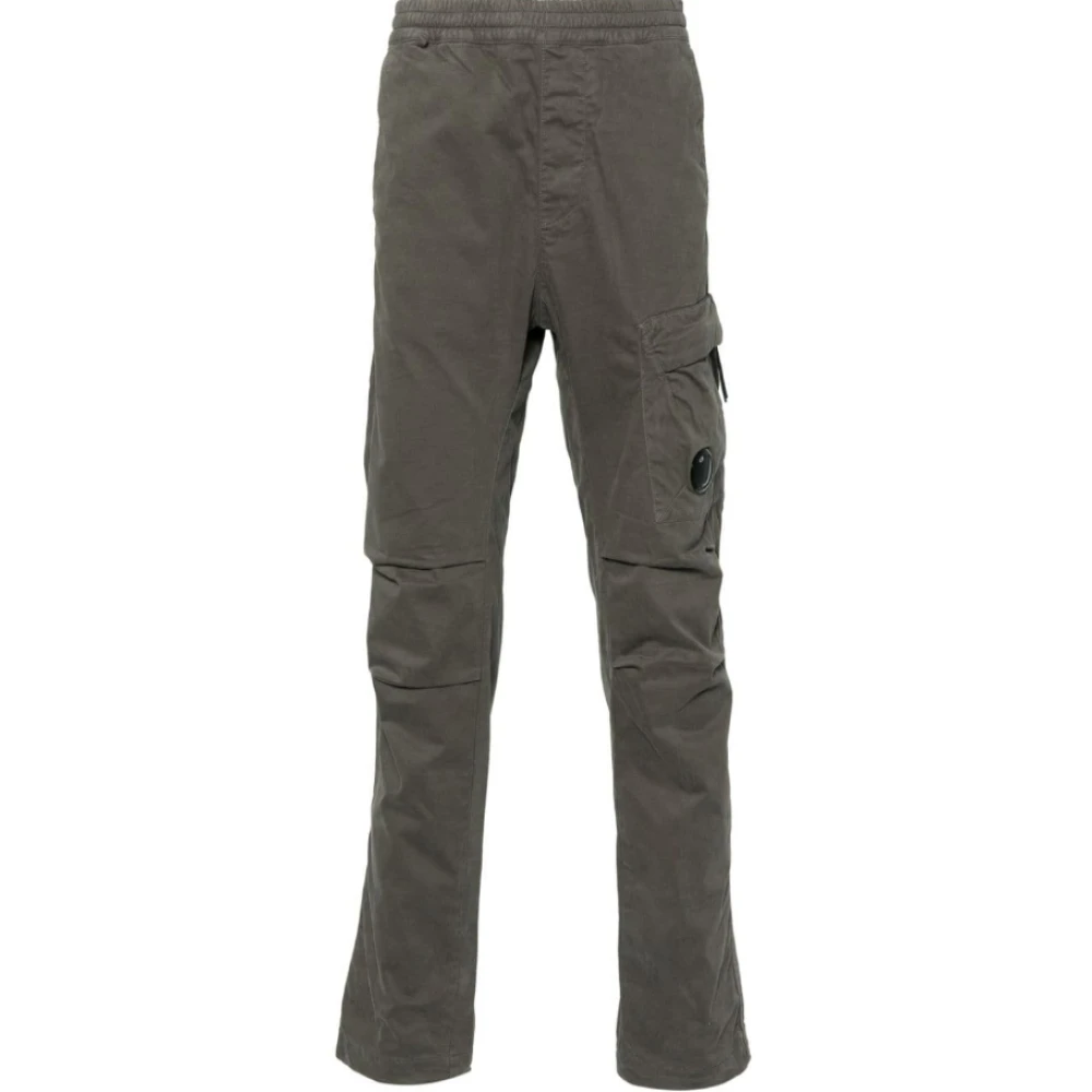 C.P. Company Stretch Sateen Ergonomic Lens Cargo Broek Green Heren