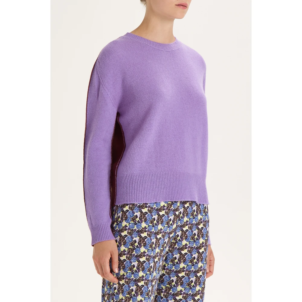 Maliparmi Modieuze Sweater voor Vrouwen Purple Dames