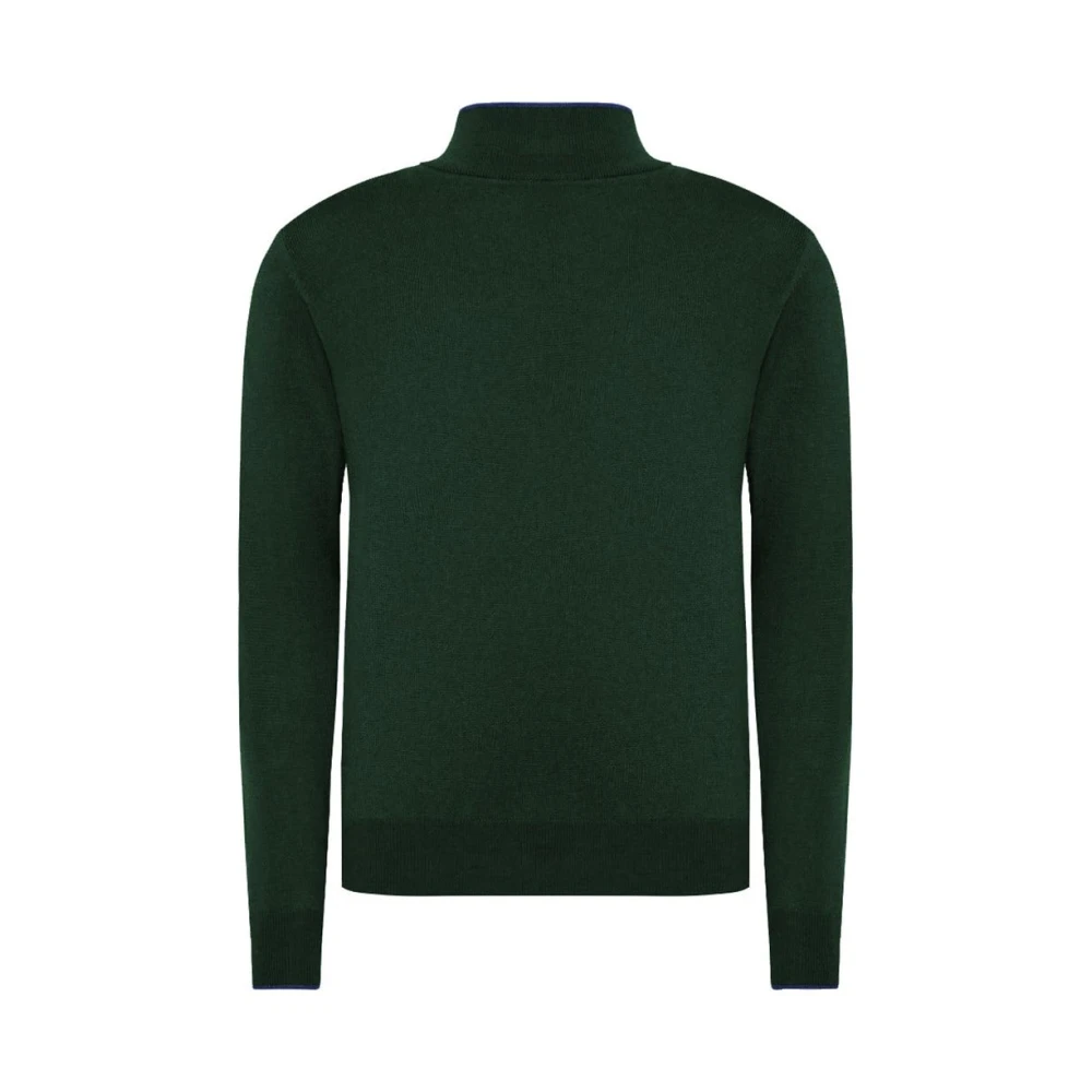 LA MARTINA Half-Zip Geborduurde Trui Green Heren