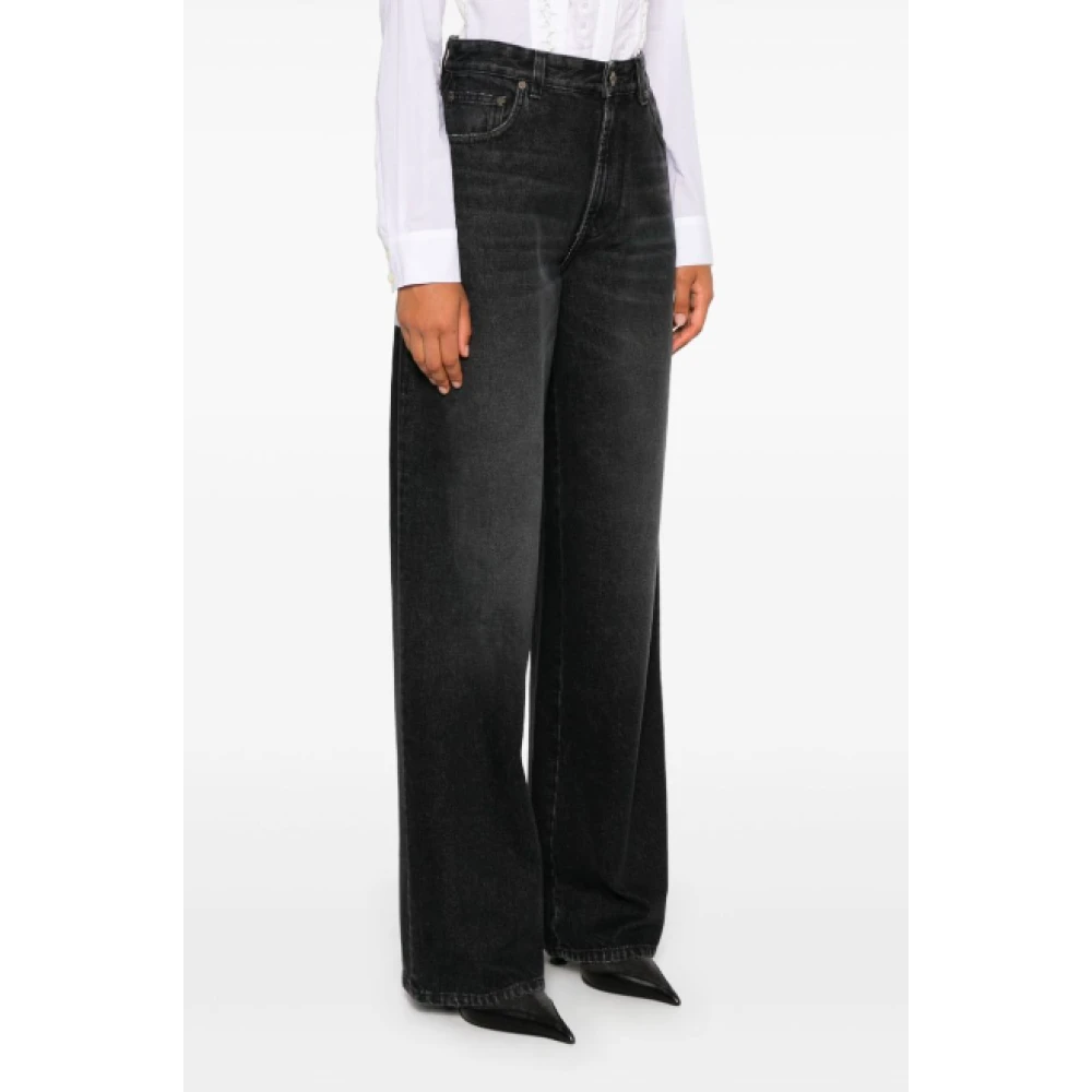 Jean Paul Gaultier Vintage Denim Printed Body Marinere Black Dames