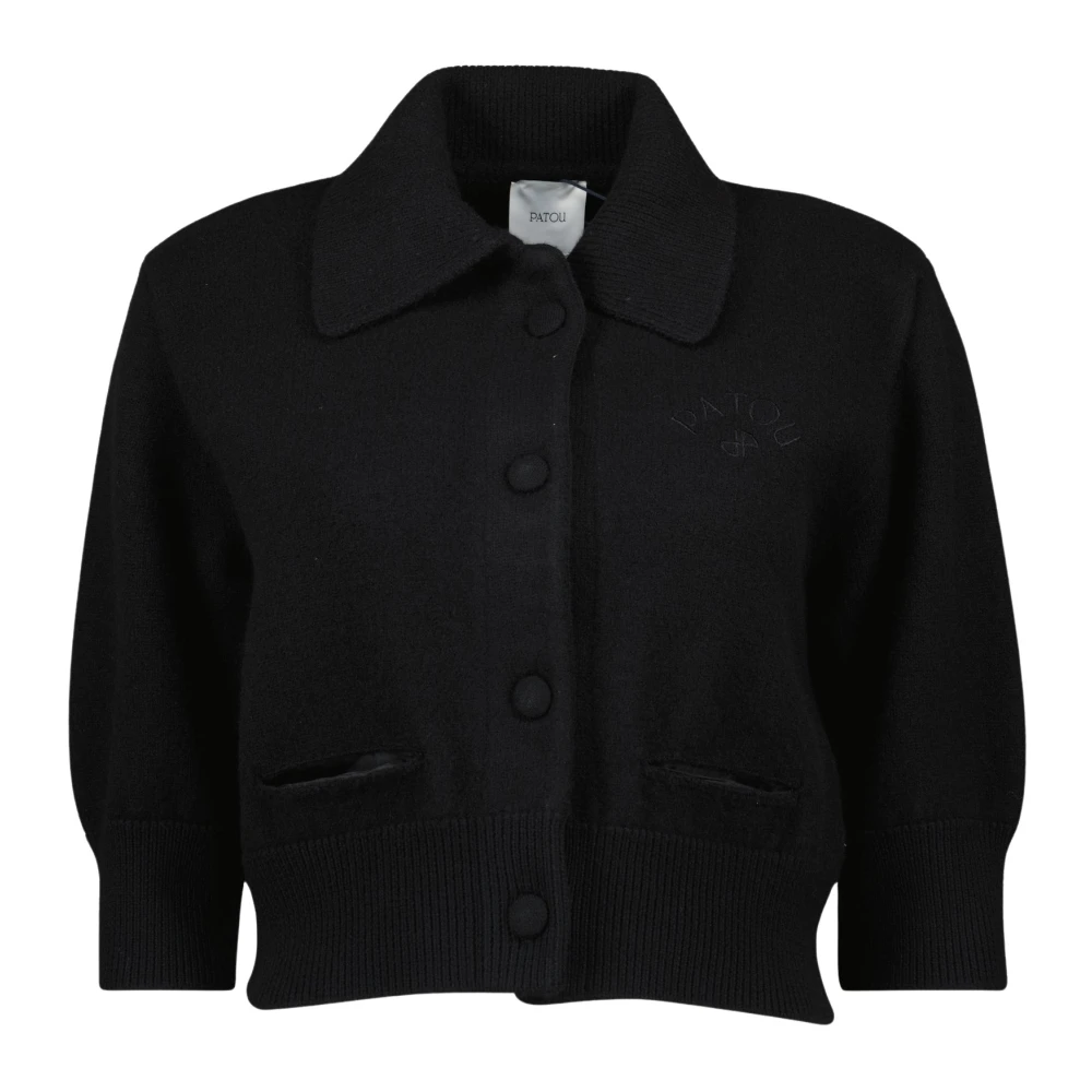 Patou Women's Black Cardigans, L, Wool Cardigan Fall-Winter 2025