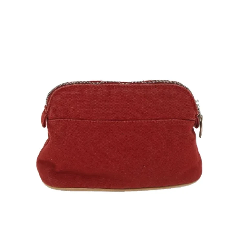 Hermès Vintage Pre-owned Canvas pouches Red Dames