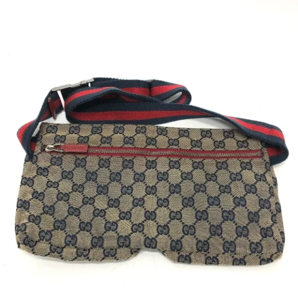 Gucci Vintage Pre-owned Canvas gucci-bags Blue Heren
