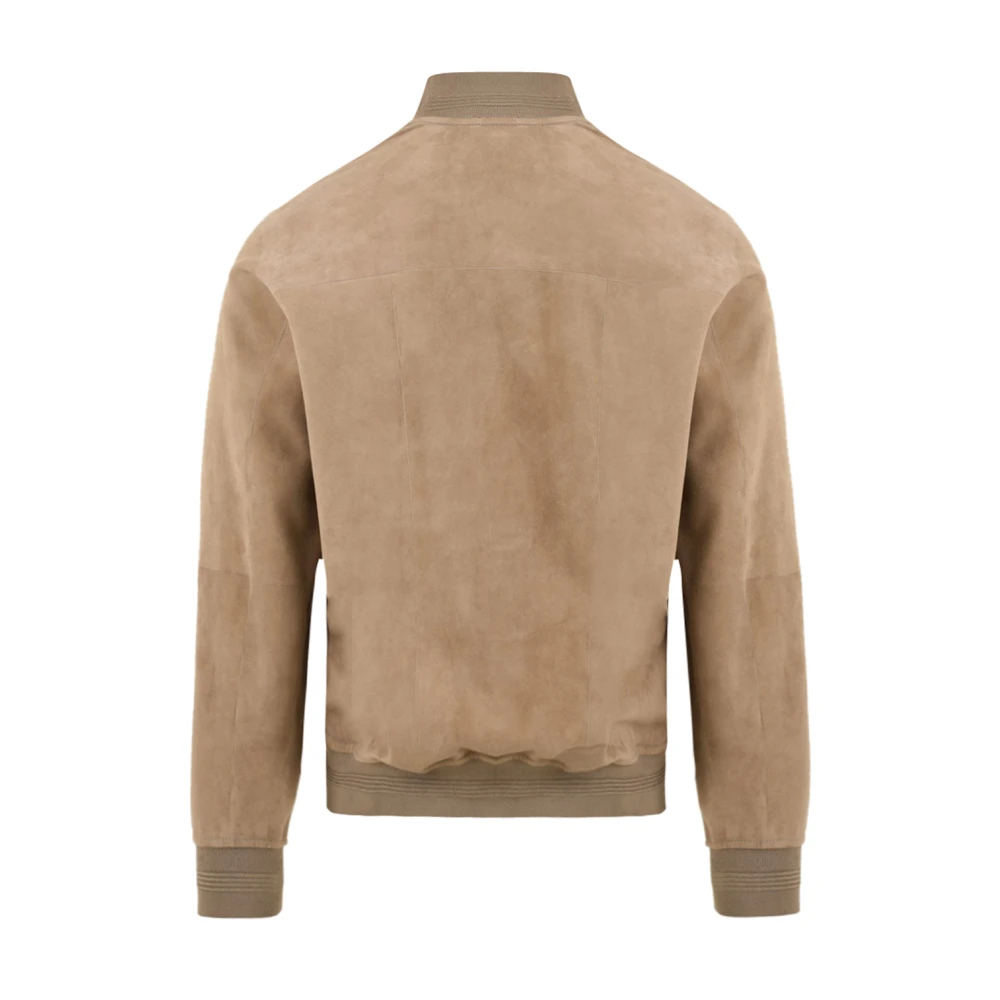 The Jack Leathers Witte leren jas Riverside Seamless Brown Heren