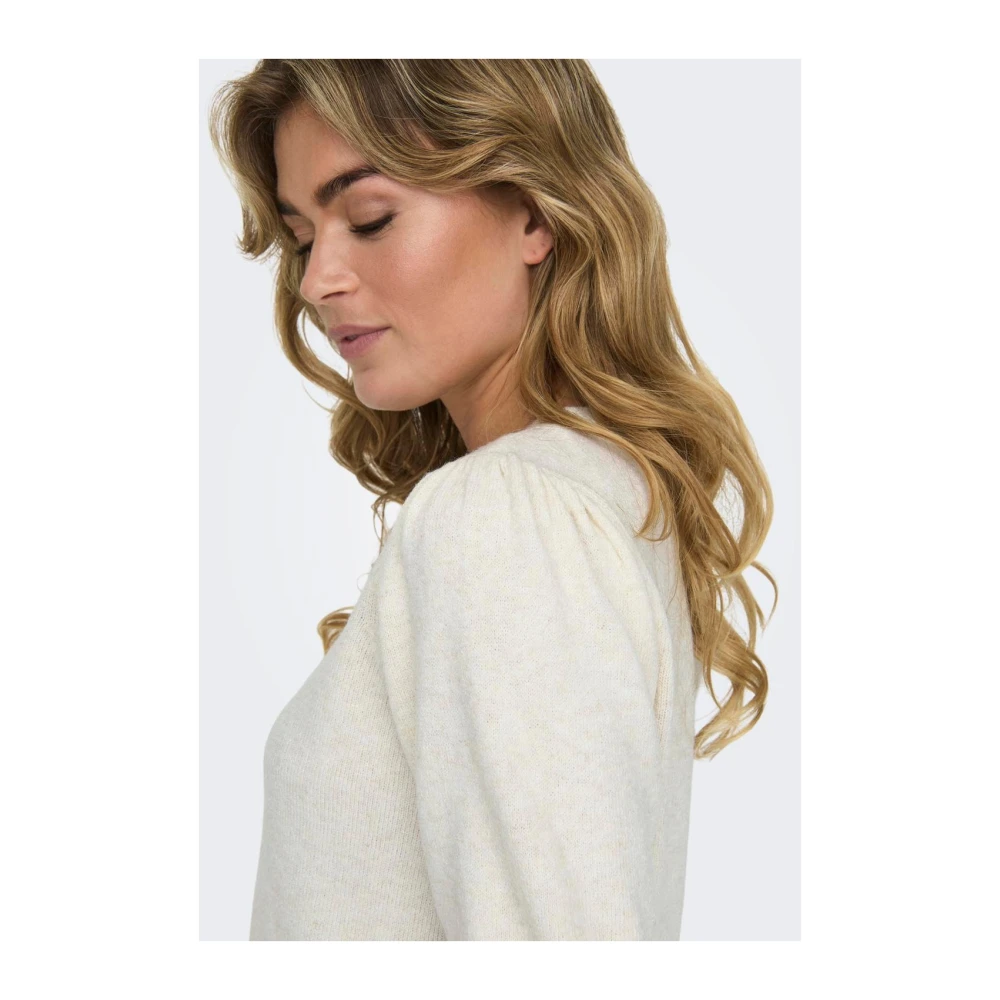 Only Rica Life Pullover Gebreide Trui White Dames