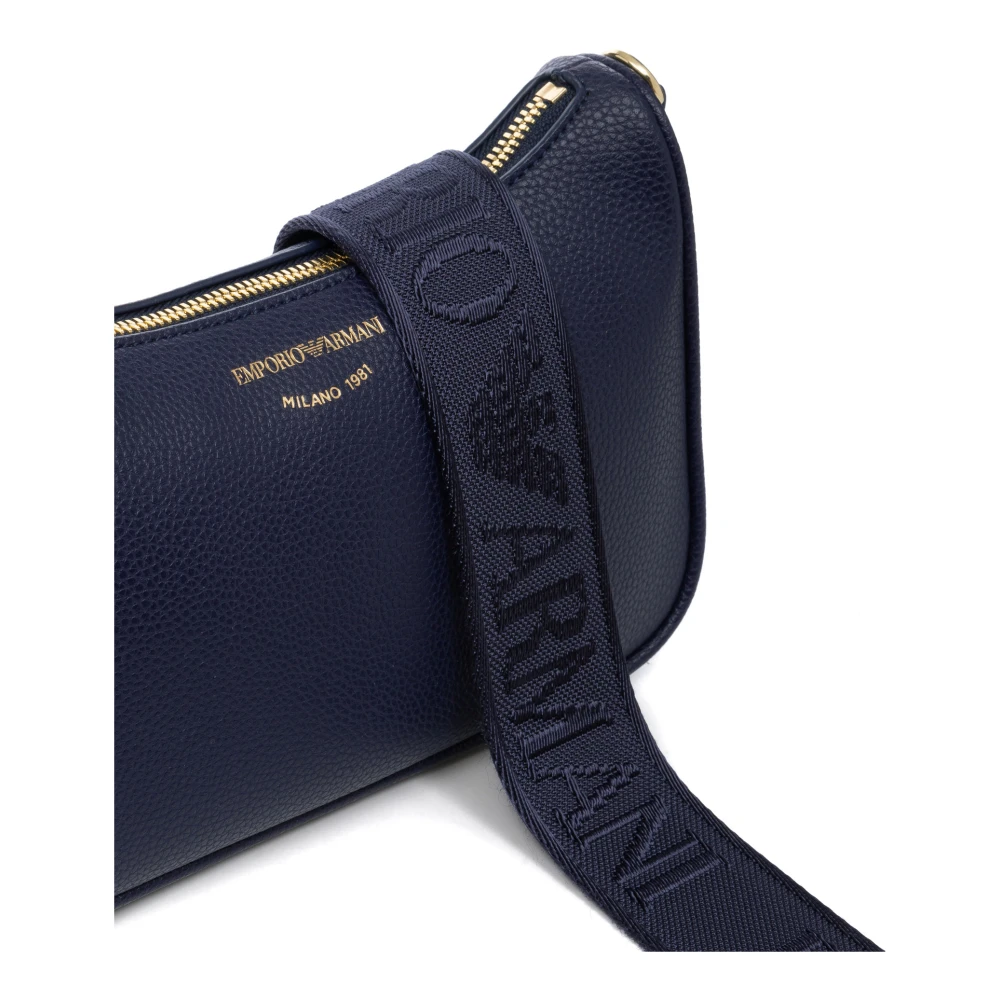 Emporio Armani Stijlvolle Hobo Tas met Verstelbare Band Blue Dames