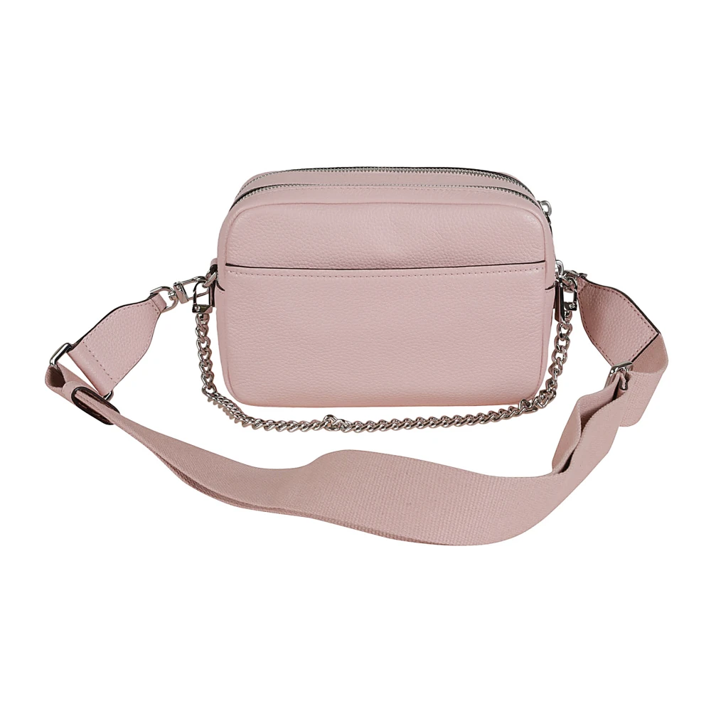 Michael Kors Zwarte leren cameratas Pink Dames