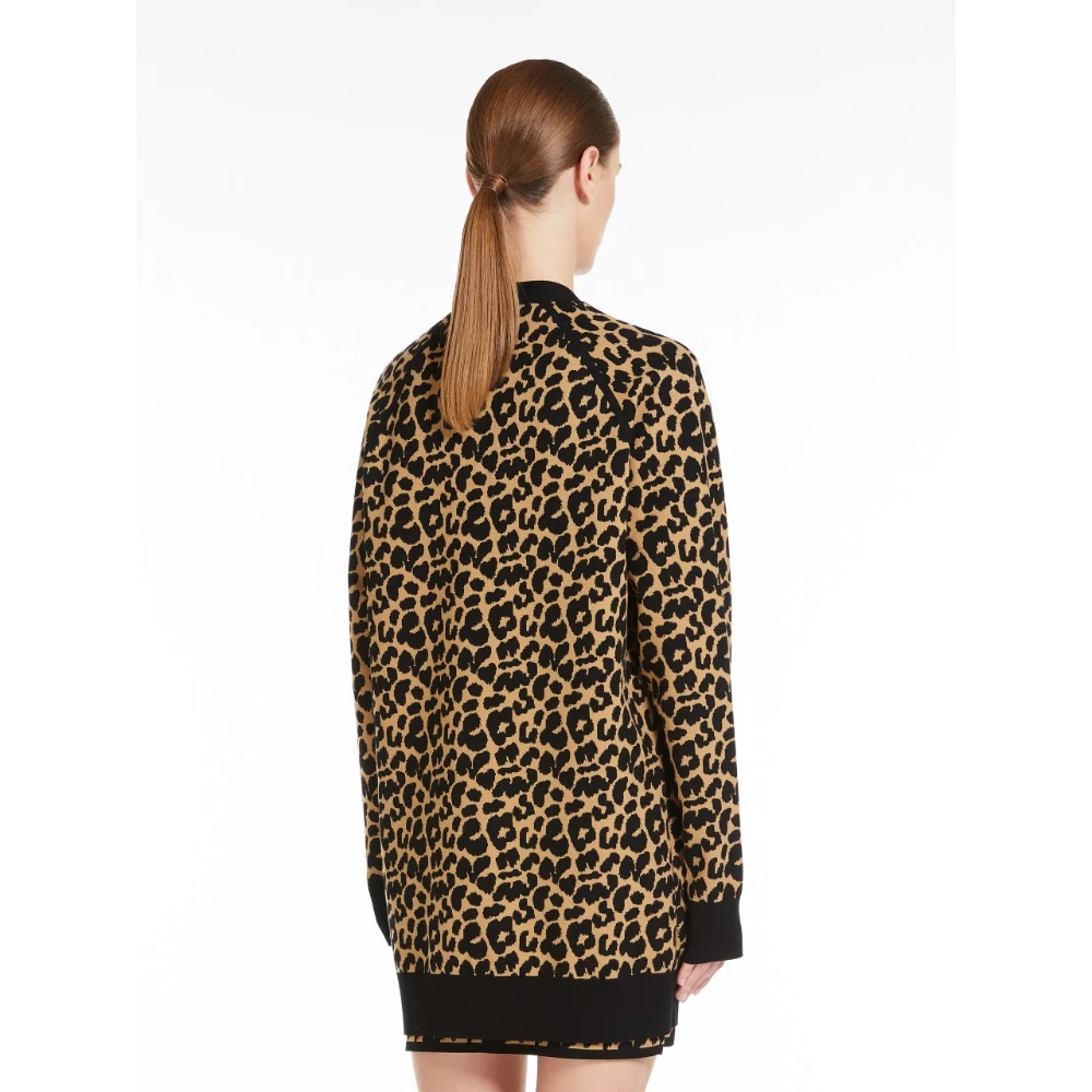 Max Mara Gevlekte Jacquard Vest Brown Dames