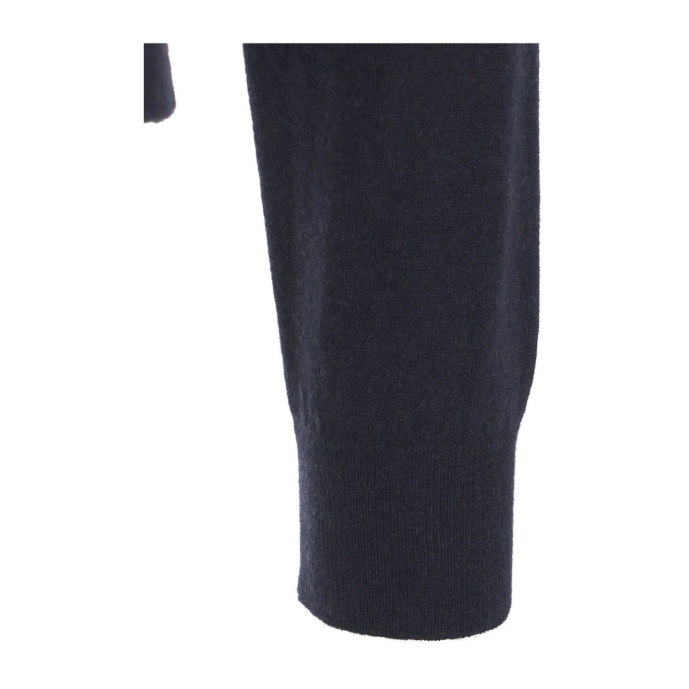 Gender Merino Cashmere Crew Neck Pullover Blue Heren