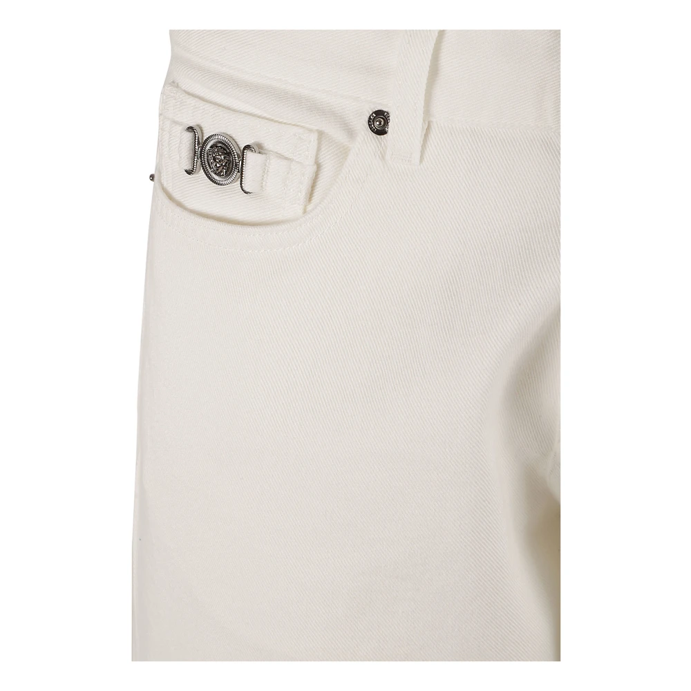 Versace Witte Denim Broek White Heren