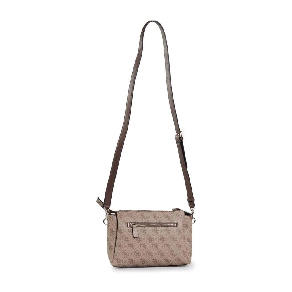 Guess Gestructureerde polyurethaan handtas voor vrouwen Beige Dames