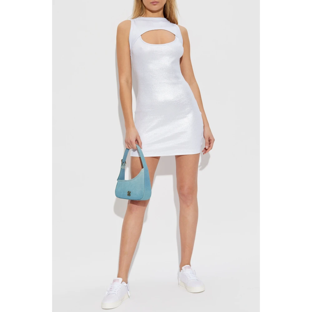 Off White Jurk met decoratieve uitsparingen Gray Dames