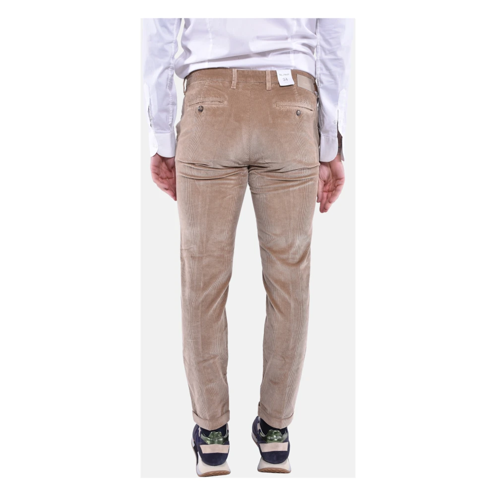 Re-Hash Slim Fit Chino Broek met Manchetten Beige Heren