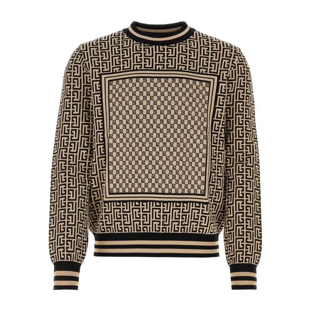 Balmain Mini Monogram Sweater Multicolor Heren