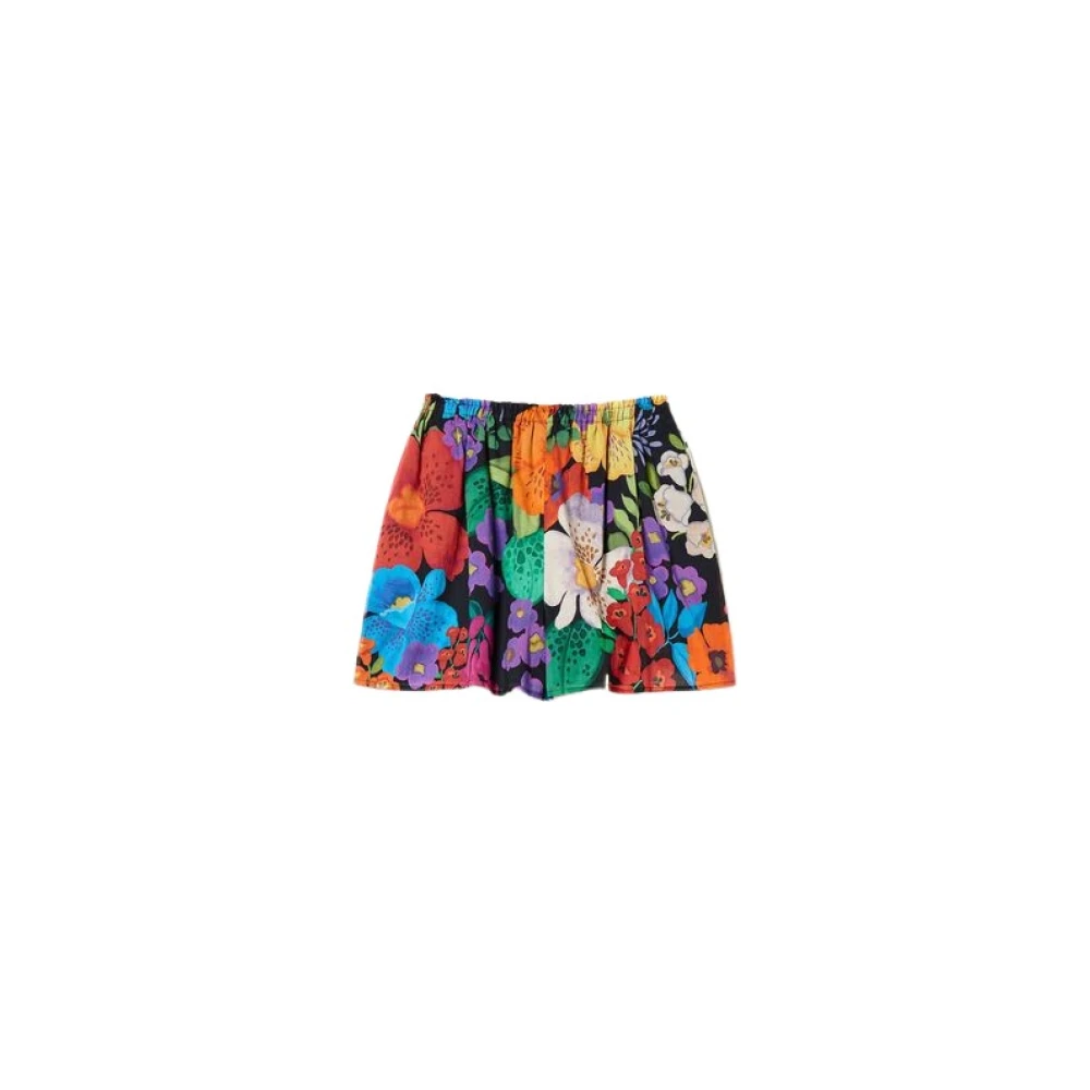 Twinset Bloemen Muslin Shorts Multicolor Dames