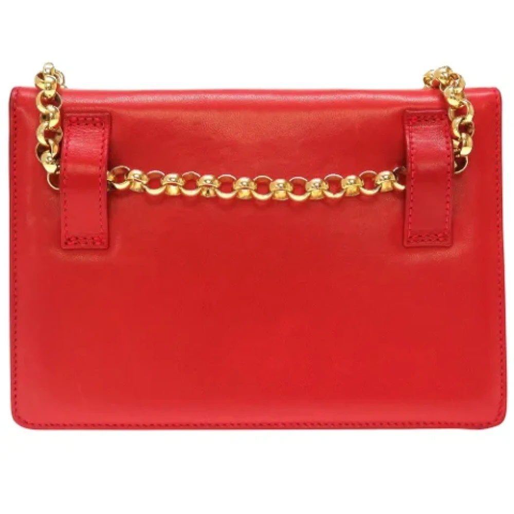 Salvatore Ferragamo Pre-owned Leather shoulder-bags Red Dames