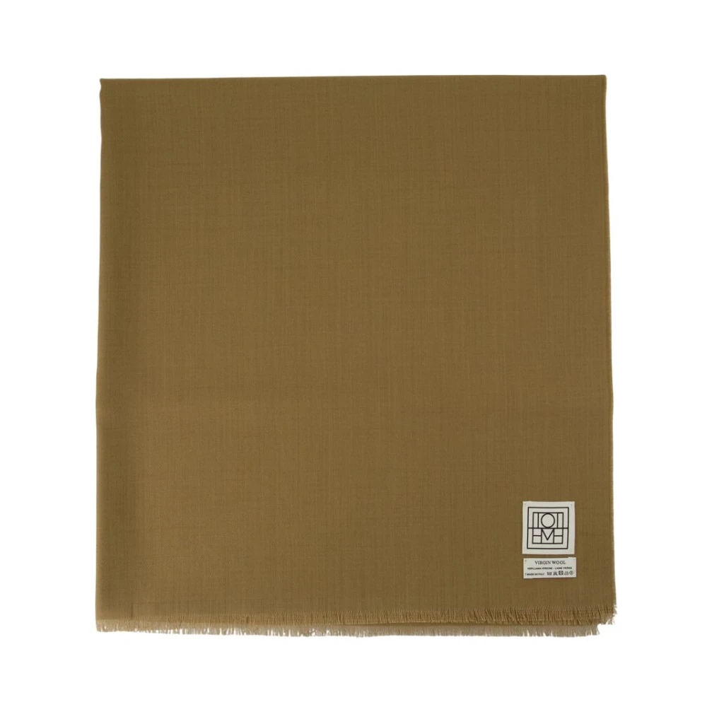 Totême Women's Brown Winter Scarves, One Size, Wool Beige Scarf