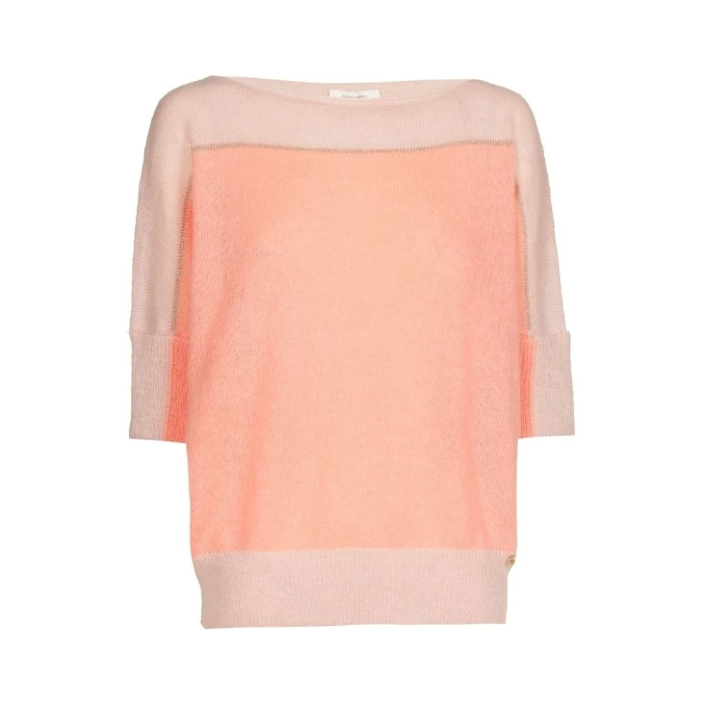 Marie Méro Multicolor Gebreide Batwing Sweater Pink Dames