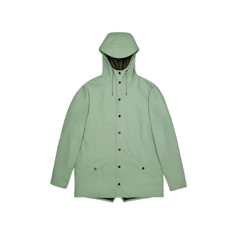 Rains Unisex Groente Jassen Groen, M, Leer, Jacket