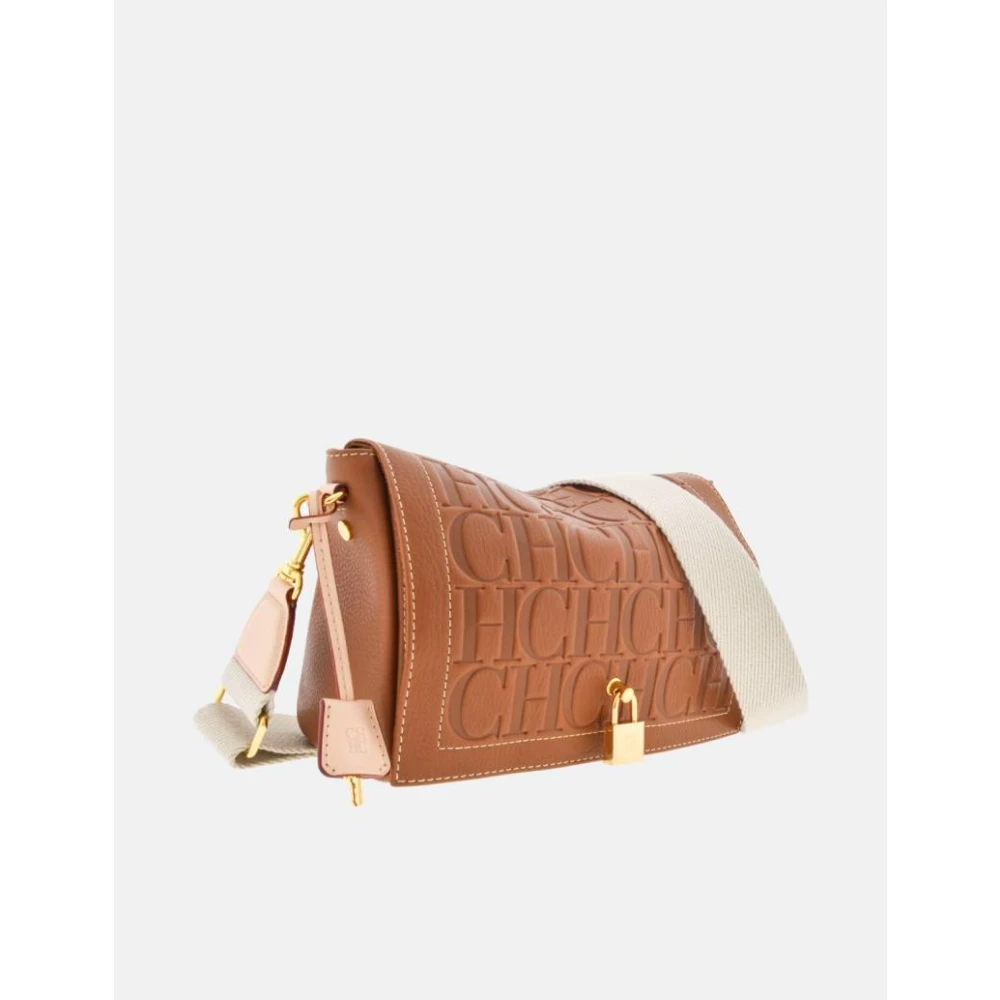 Carolina Herrera Vergrendelde Crossbody Tas Andy Stijl Brown Dames